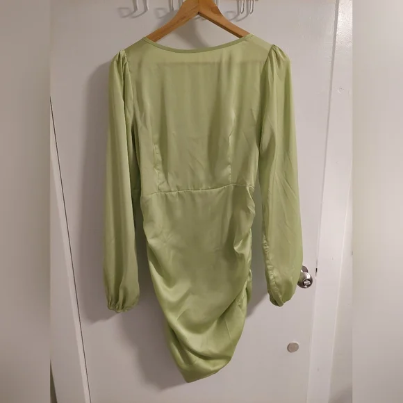Princess Polly Light Green Long Sleeve Dress - Picture 3 of 5